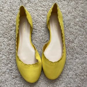 Yellow Nine West flats